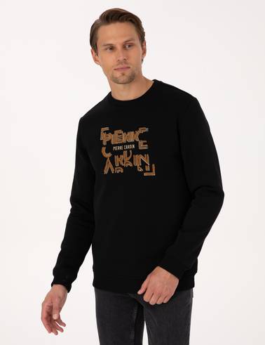 Siyah Regular Fit Sweatshirt