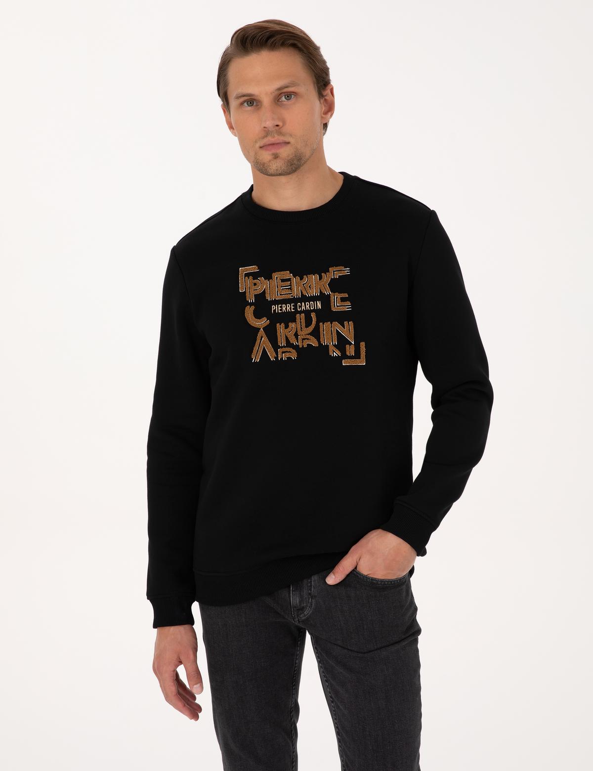 Siyah Regular Fit Sweatshirt