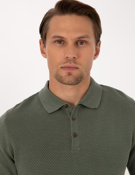 Duman Slim Fit Polo Yaka Düğmeli Triko Kazak - 50318036006