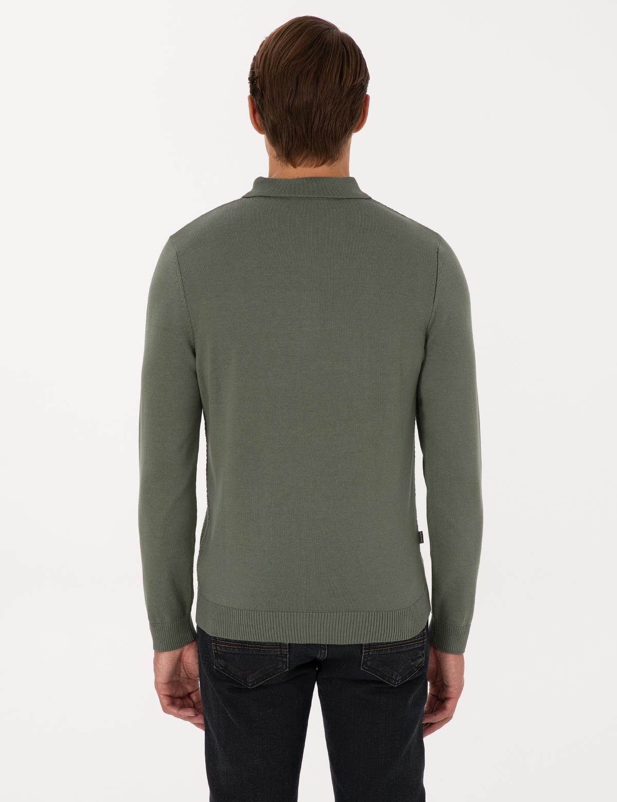 Duman Slim Fit Polo Yaka Düğmeli Triko Kazak - 50318036006