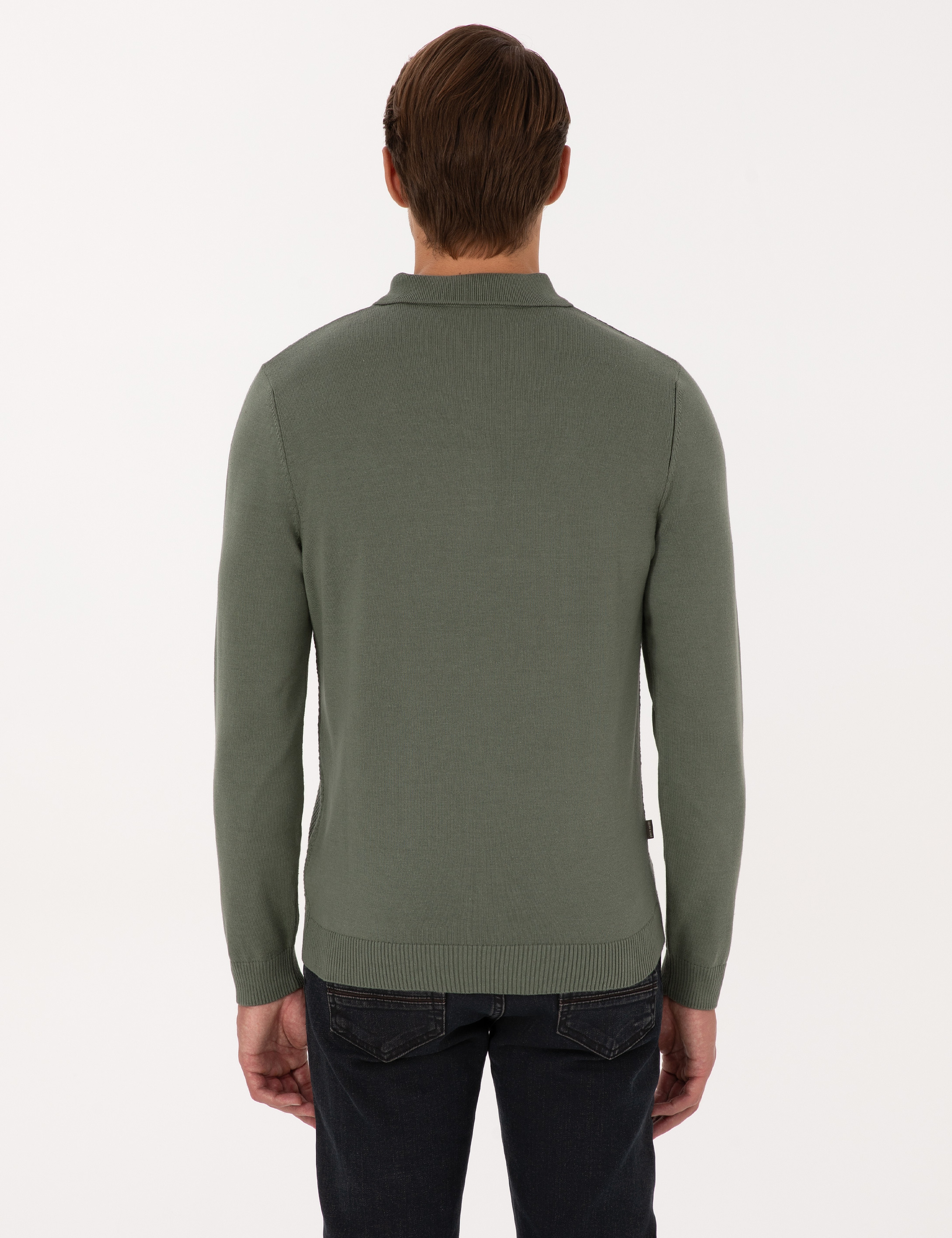 Duman Slim Fit Polo Yaka Düğmeli Triko Kazak - Image 5