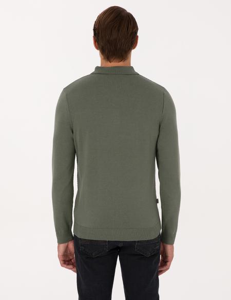 Duman Slim Fit Polo Yaka Düğmeli Triko Kazak - 50318036006