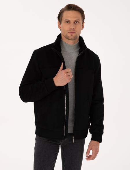 Siyah Kaşe Mont - 50312084024