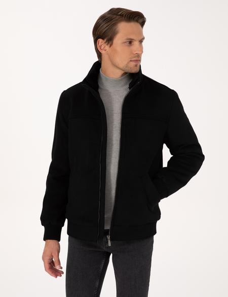 Siyah Kaşe Mont - 50312084024