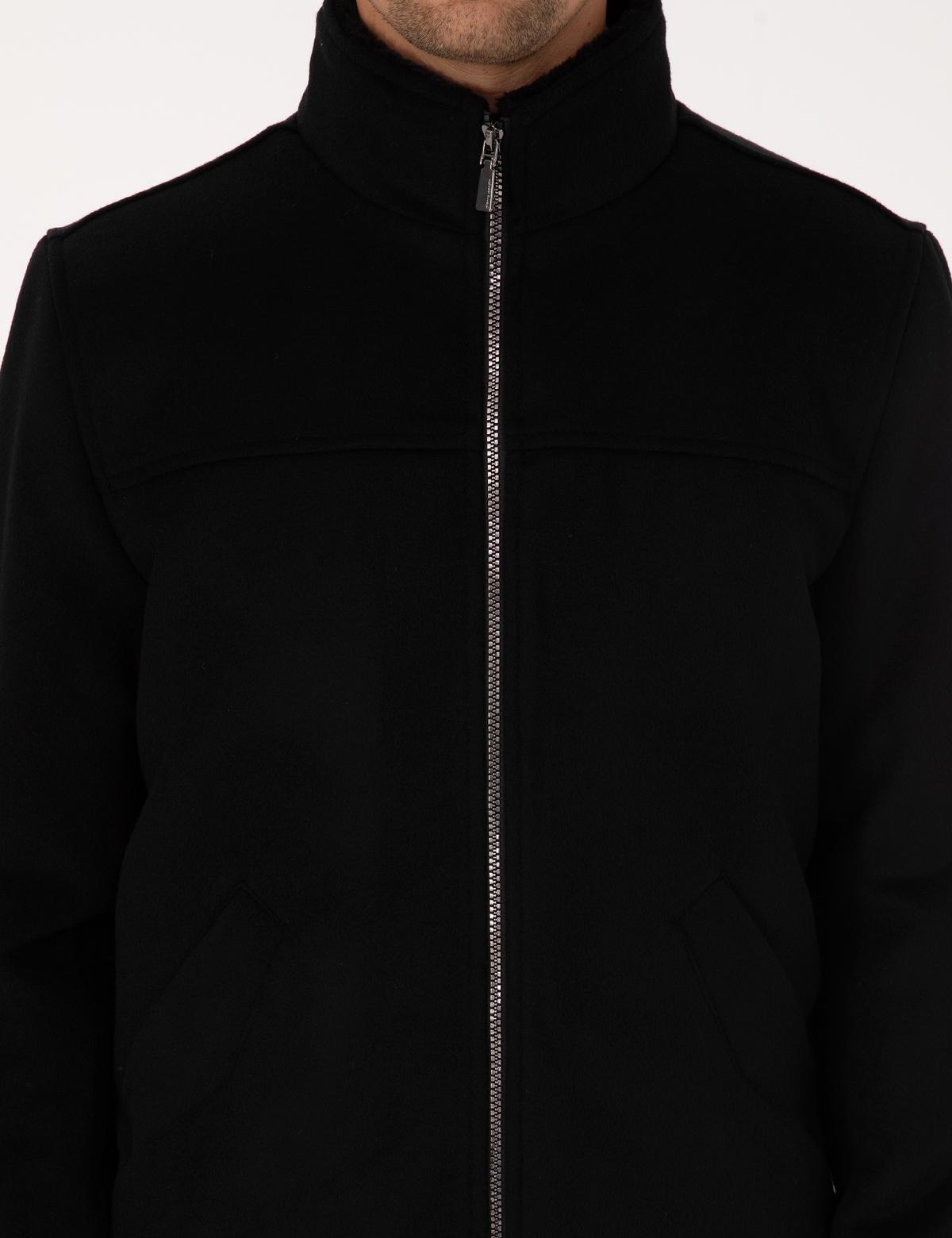 Siyah Kaşe Mont - 50312084024