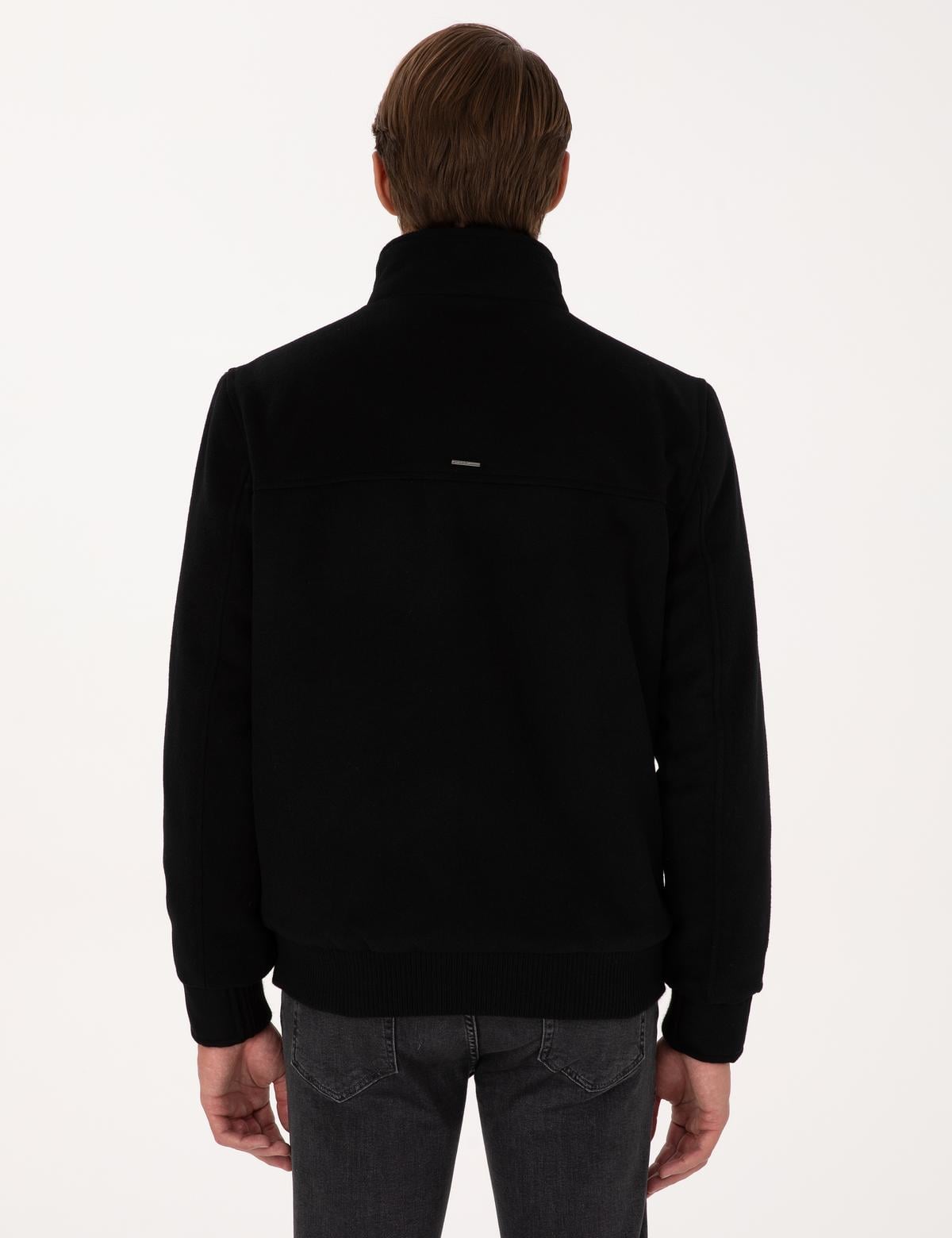 Siyah Kaşe Mont - 50312084024