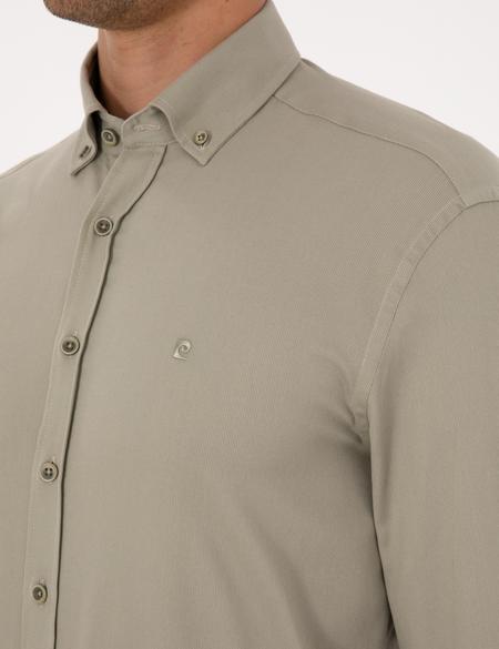 Su Yeşili Regular Fit Uzun Kollu Gömlek - 50316736050