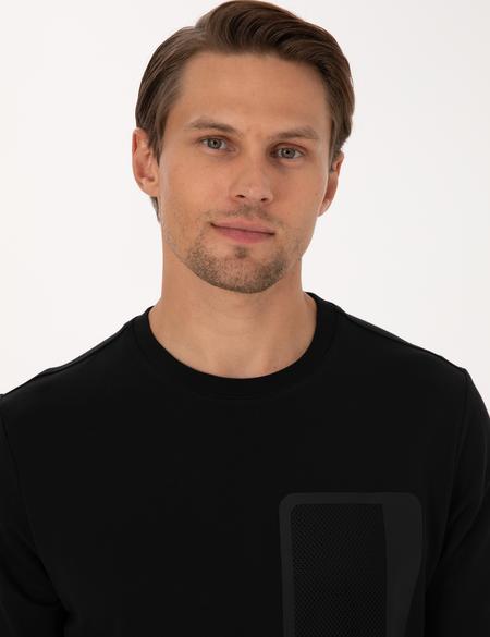 Siyah Regular Fit Bisiklet Yaka Sweatshirt - 50317658004