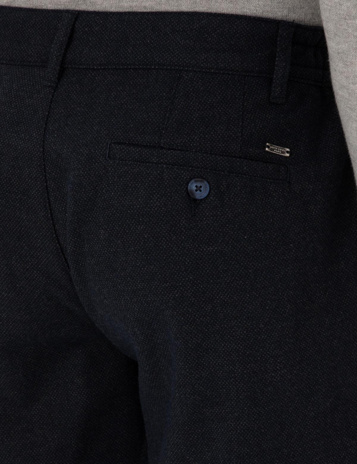 Lacivert Regular Fit Beli Lastikli Kanvas Pantolon - 50317282048