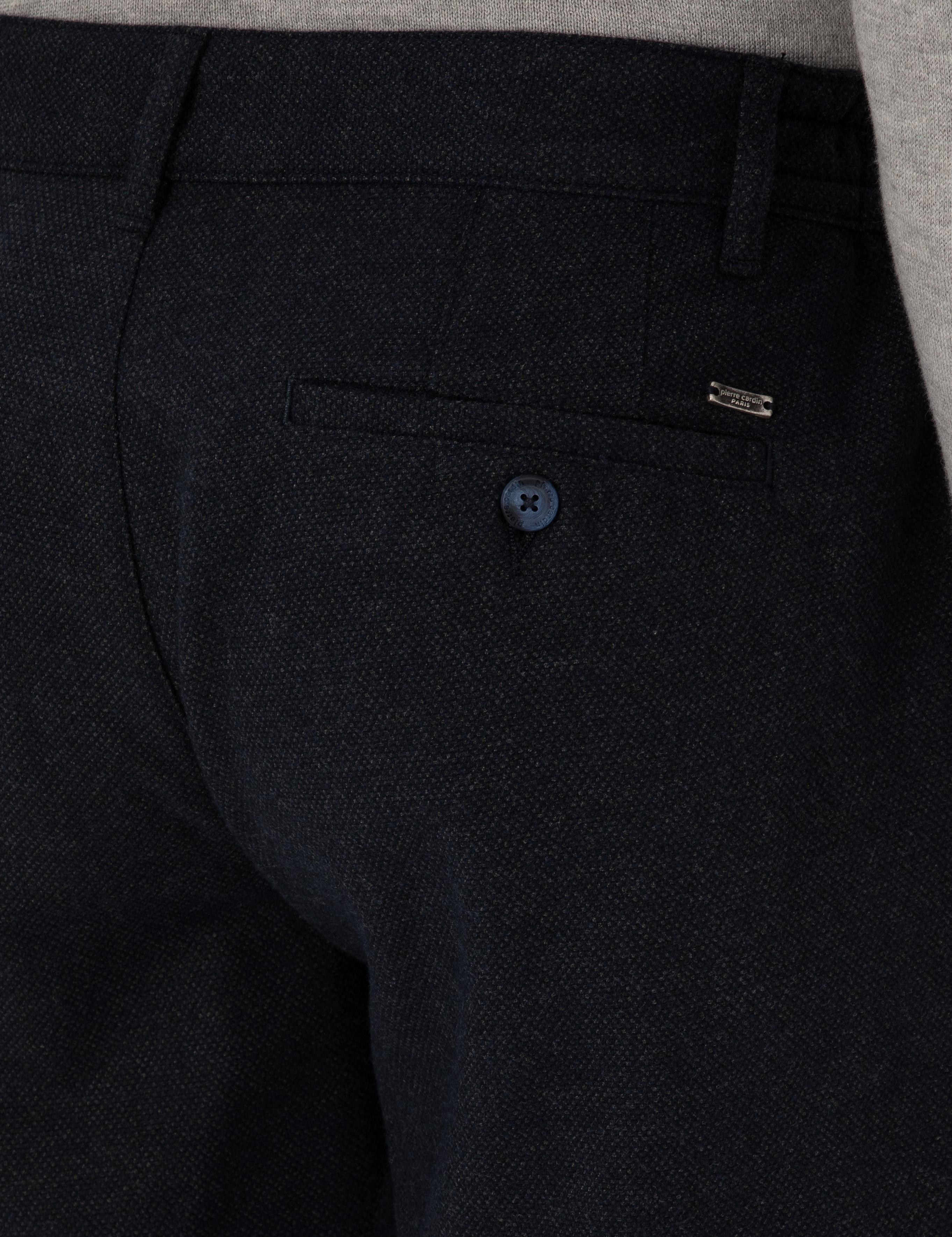 Lacivert Regular Fit Beli Lastikli Kanvas Pantolon