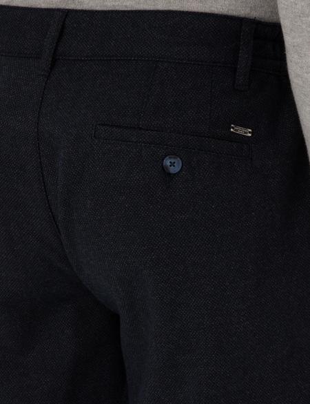 Lacivert Regular Fit Beli Lastikli Kanvas Pantolon - 50317282048