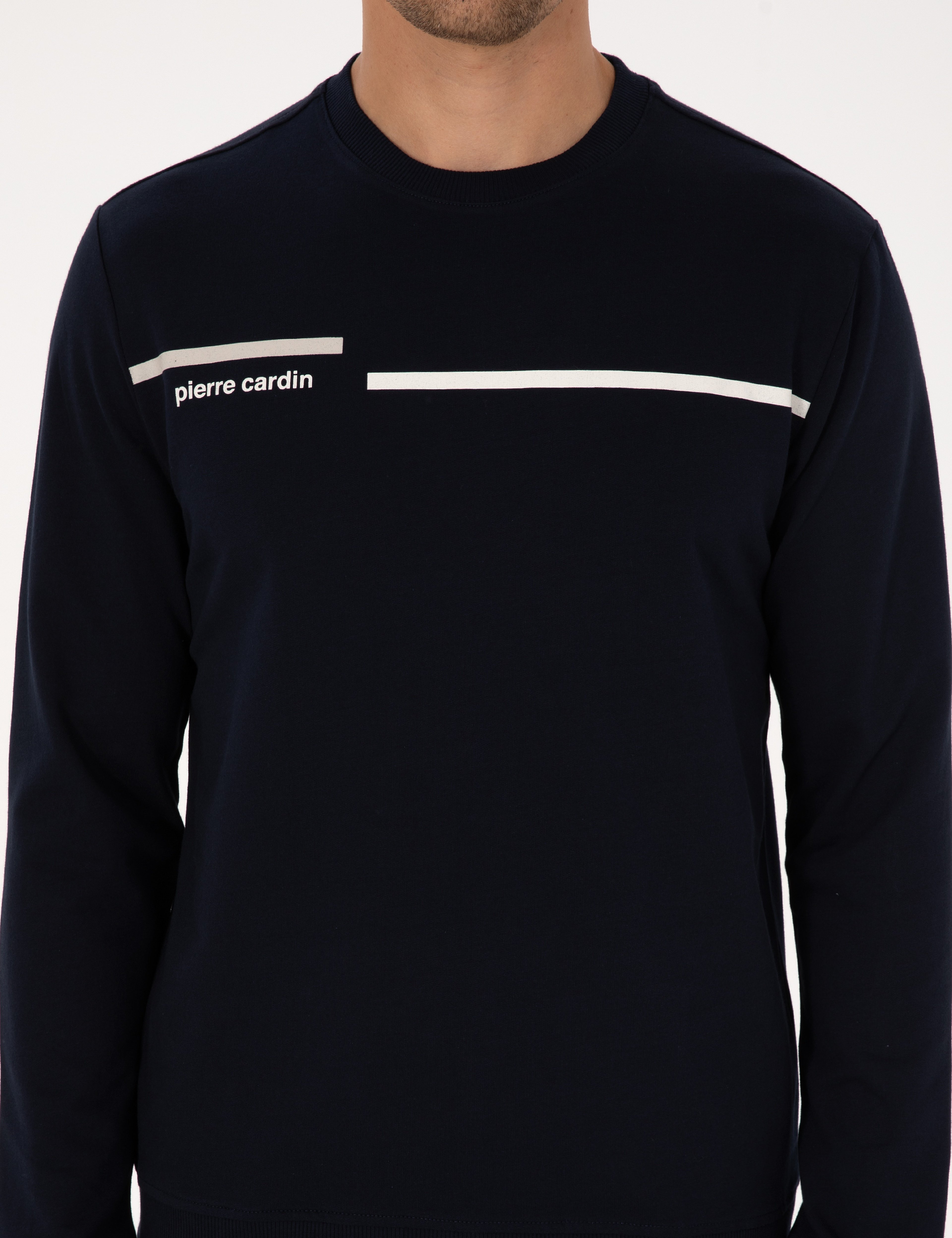 Lacivert Regular Fit Bisiklet Yaka Sweatshirt - Image 6