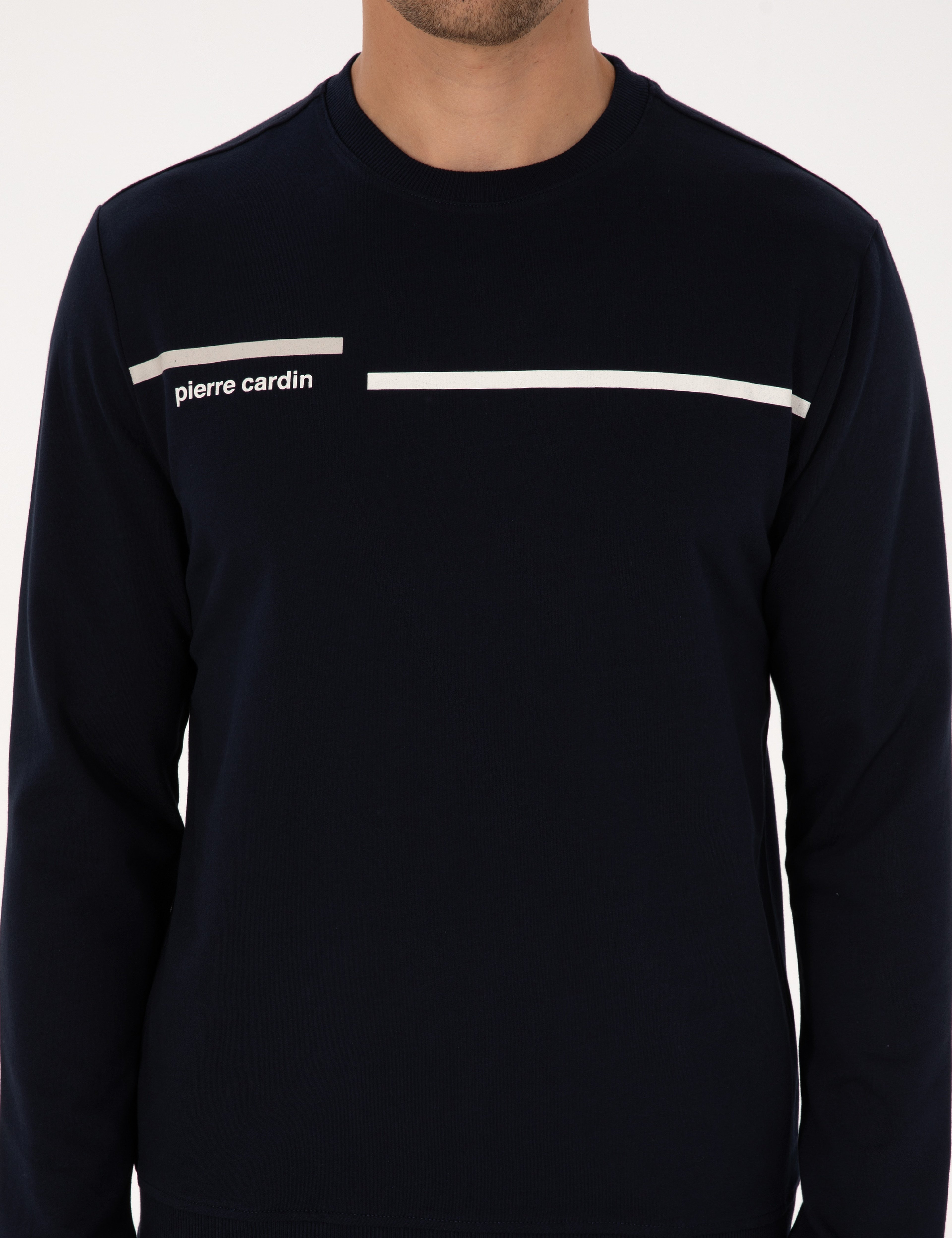 Lacivert Regular Fit Bisiklet Yaka Sweatshirt