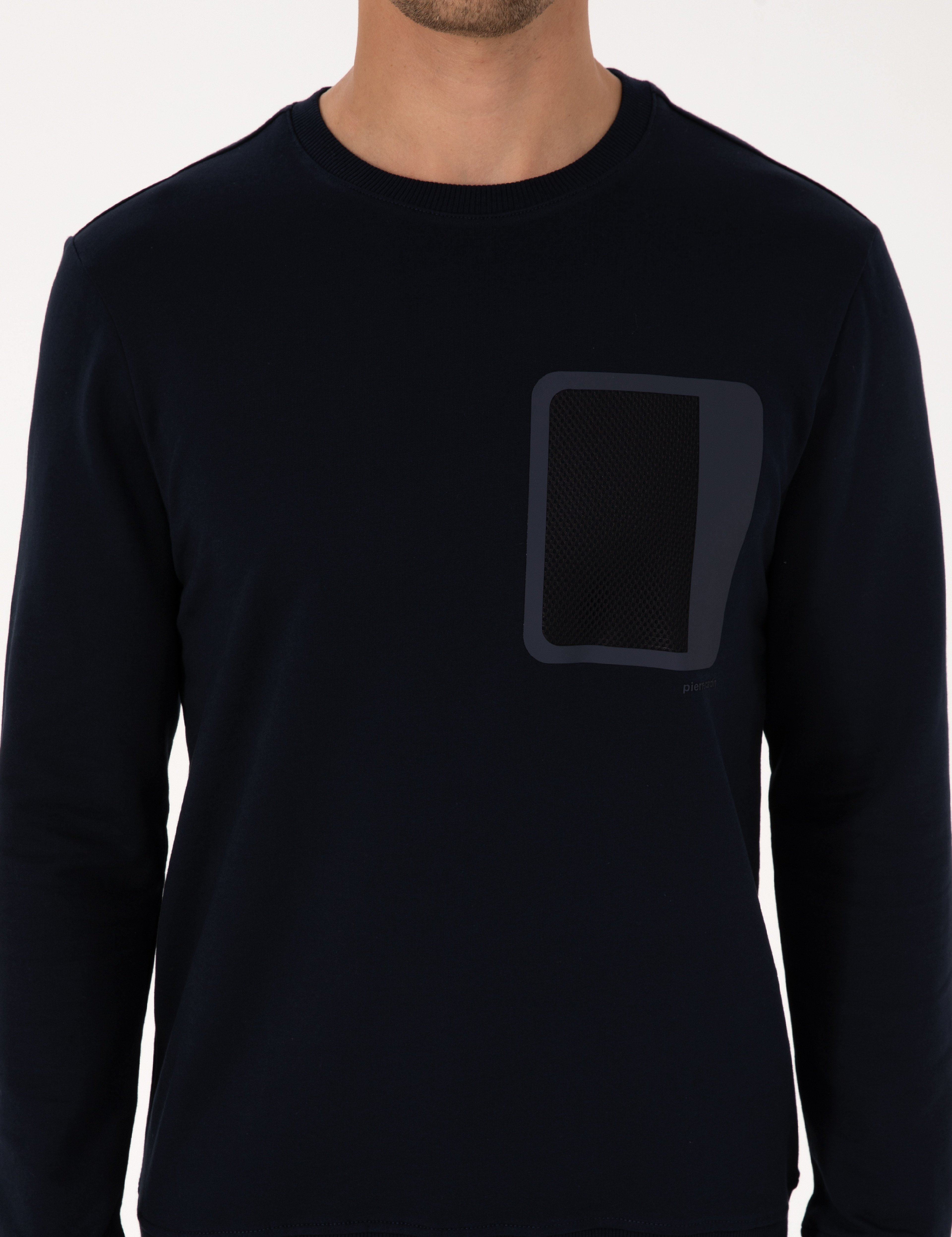 Lacivert Regular Fit Bisiklet Yaka Sweatshirt - Image 6