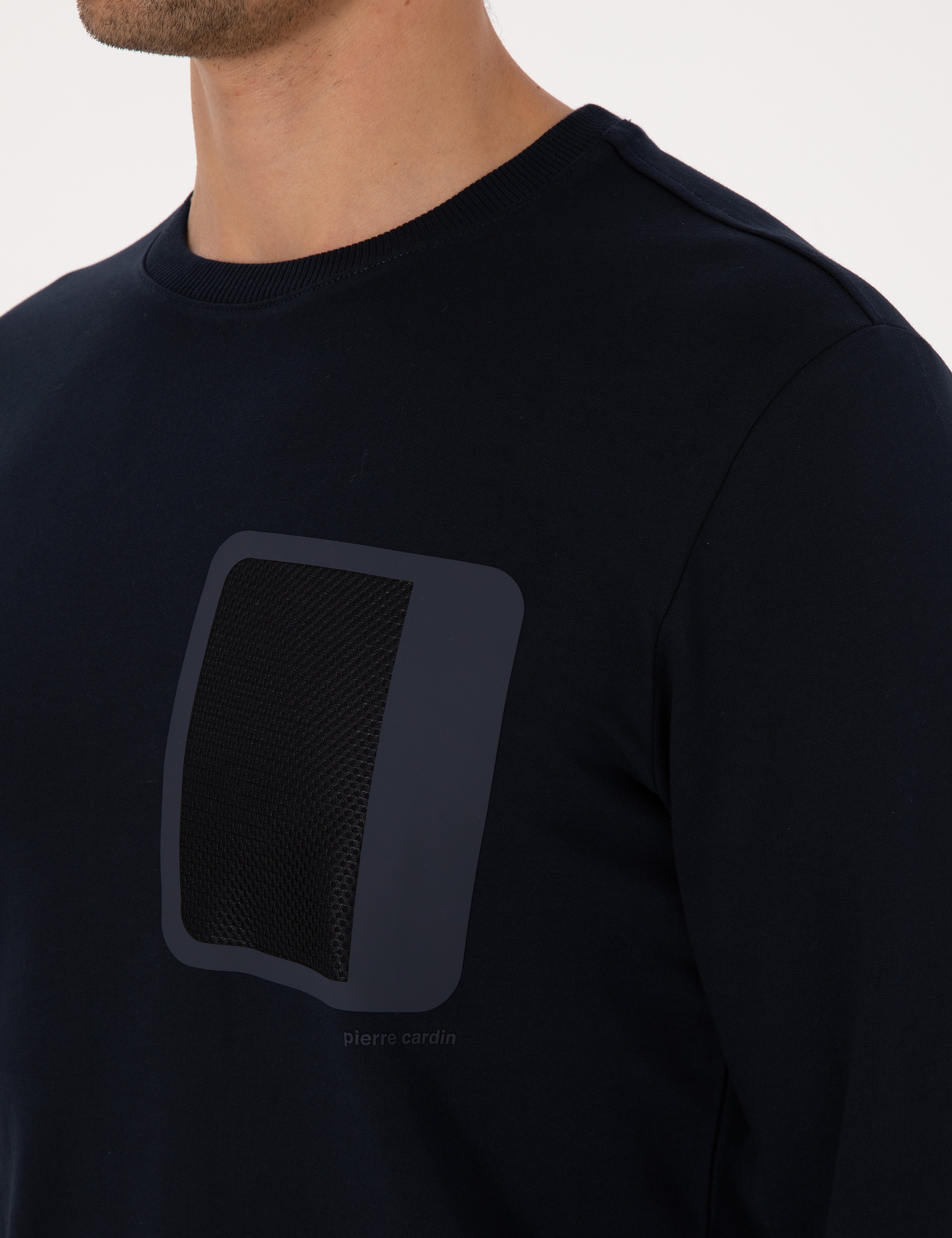 Lacivert Regular Fit Bisiklet Yaka Sweatshirt - Image 7