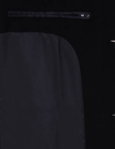 Lacivert Ex. Slim Fit Yün Karışımlı Kaşe Kaban