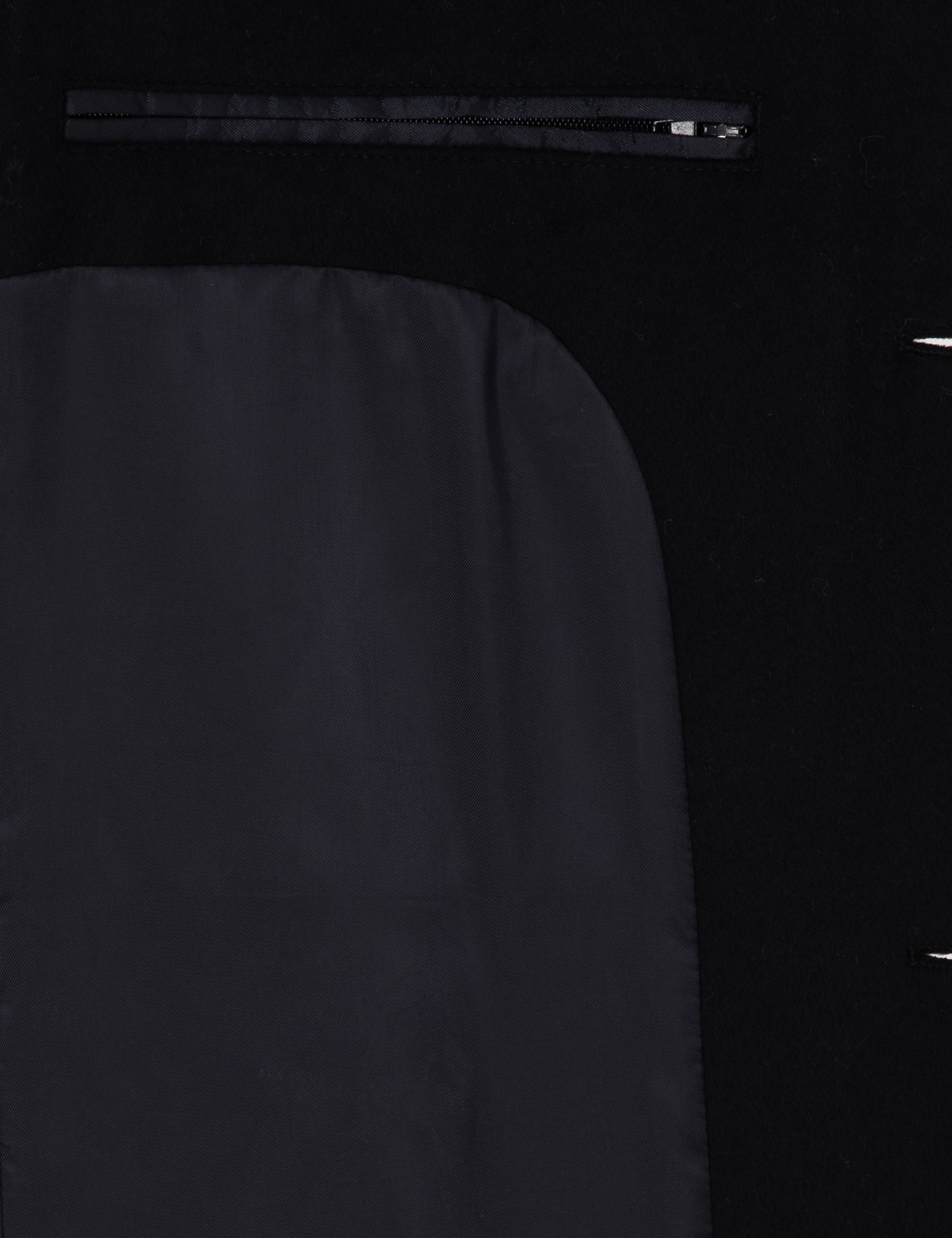 Lacivert Ex. Slim Fit Yün Karışımlı Kaşe Kaban - Image 6