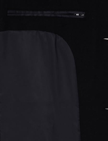 Lacivert Ex. Slim Fit Yün Karışımlı Kaşe Kaban - 50314200071