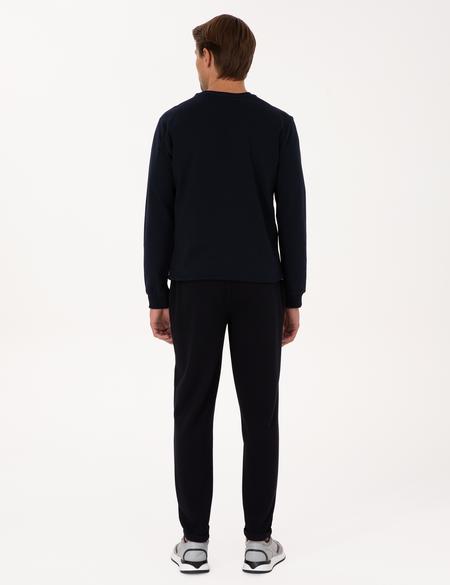 Lacivert Slim Fit Duble Paça Eşofman Altı - 50314209023