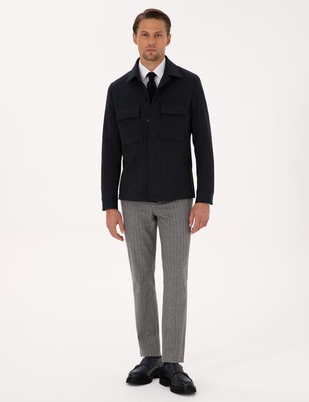 Lacivert Regular Fit Gömlek Ceket - 50311561041