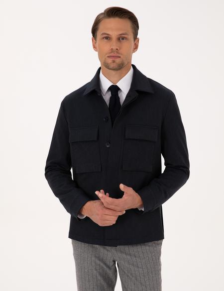 Lacivert Regular Fit Gömlek Ceket - 50311561041