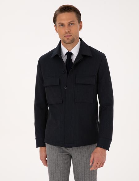 Lacivert Regular Fit Gömlek Ceket - 50311561041