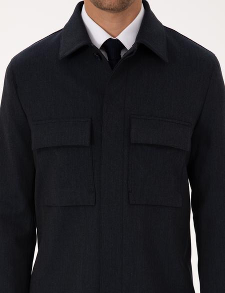 Lacivert Regular Fit Gömlek Ceket - 50311561041