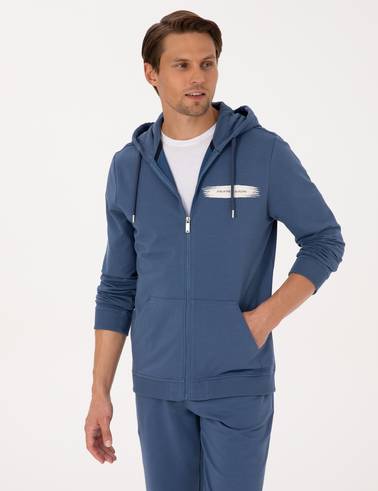 İndigo Regular Fit Örme Hırka