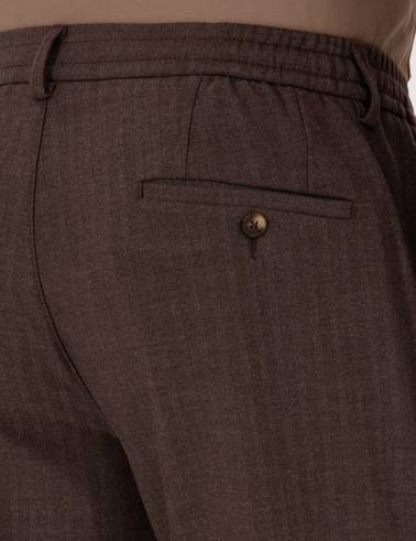 Açık Kahverengi Slim Fit Kumaş Pantolon