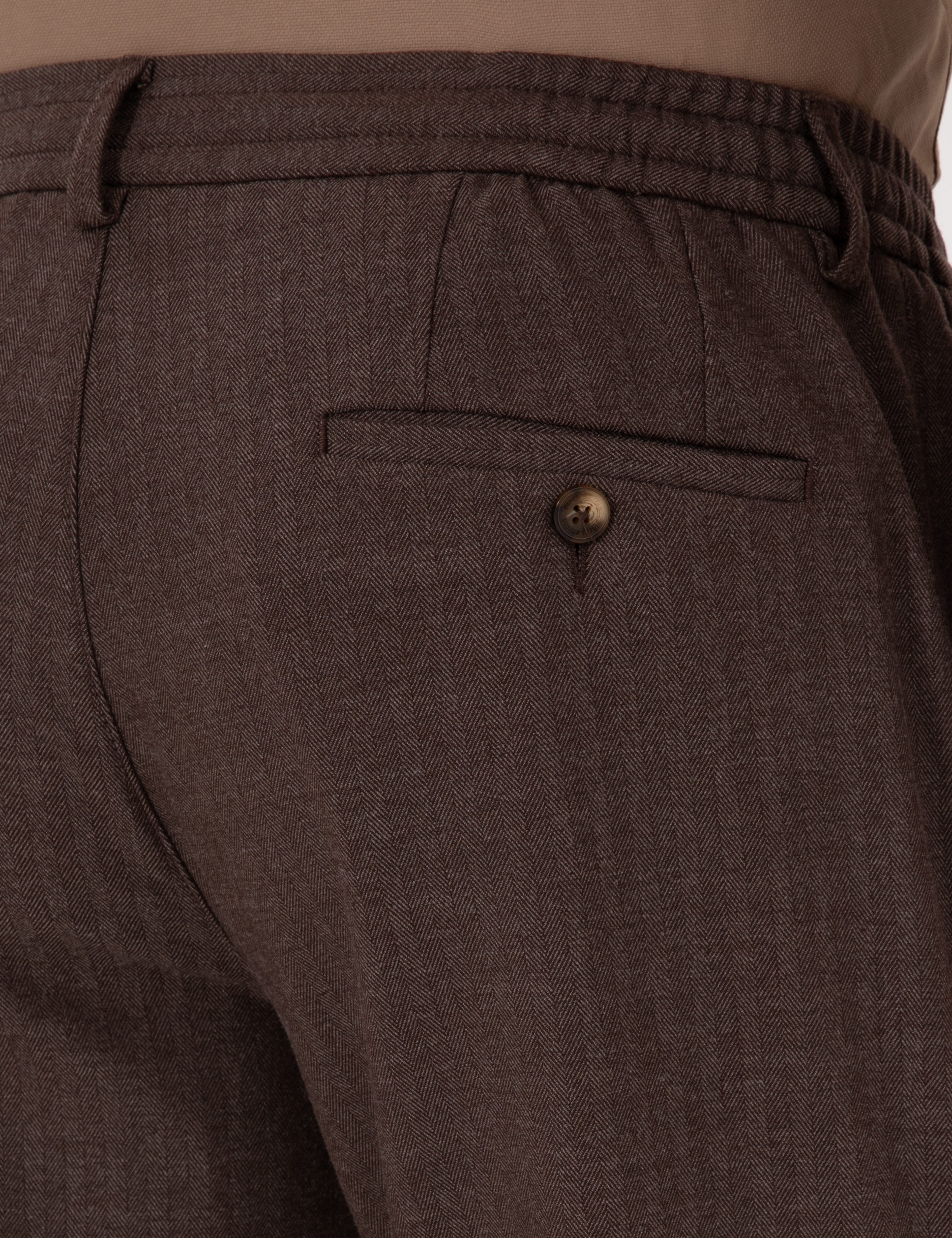 Açık Kahverengi Slim Fit Kumaş Pantolon - Image 6