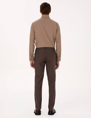Açık Kahverengi Slim Fit Kumaş Pantolon