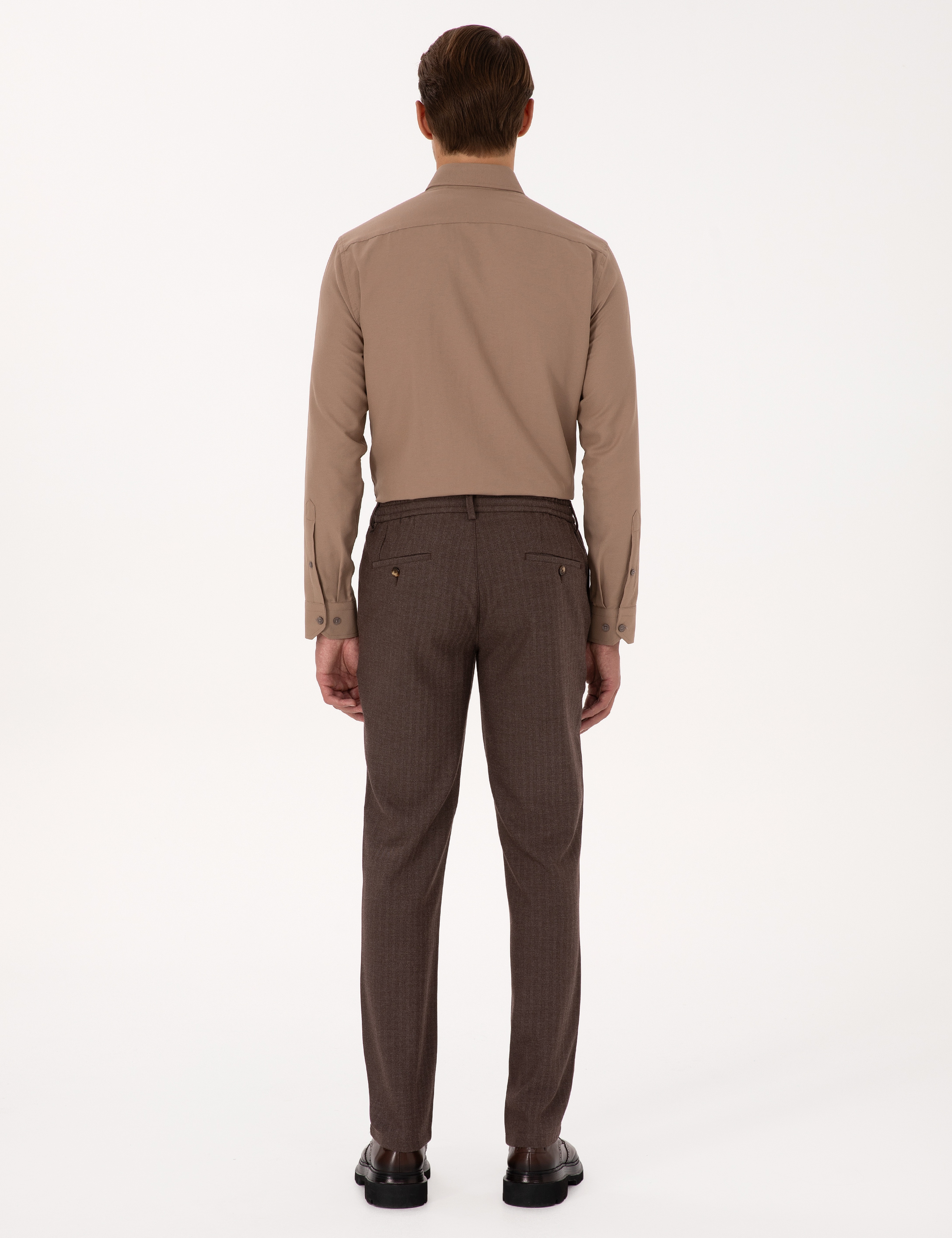 Açık Kahverengi Slim Fit Kumaş Pantolon - Image 4