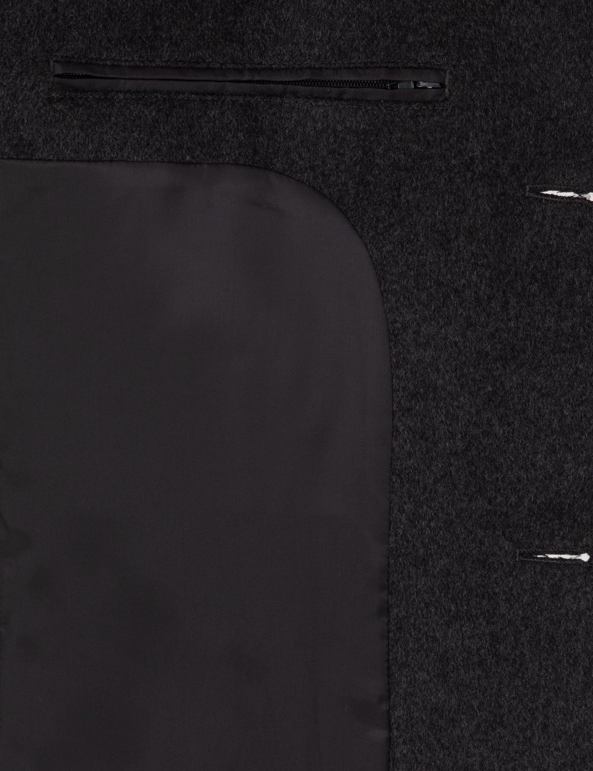 Antrasit Ex. Slim Fit Yün Karışımlı Kaşe Kaban - 50314200053