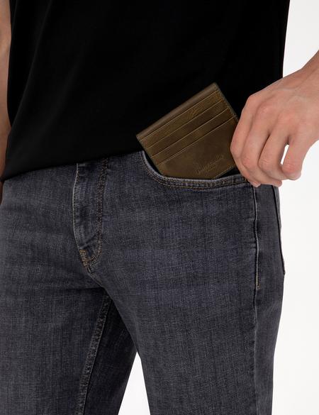 Erkek Haki %100 Deri Cüzdan - 50321924001