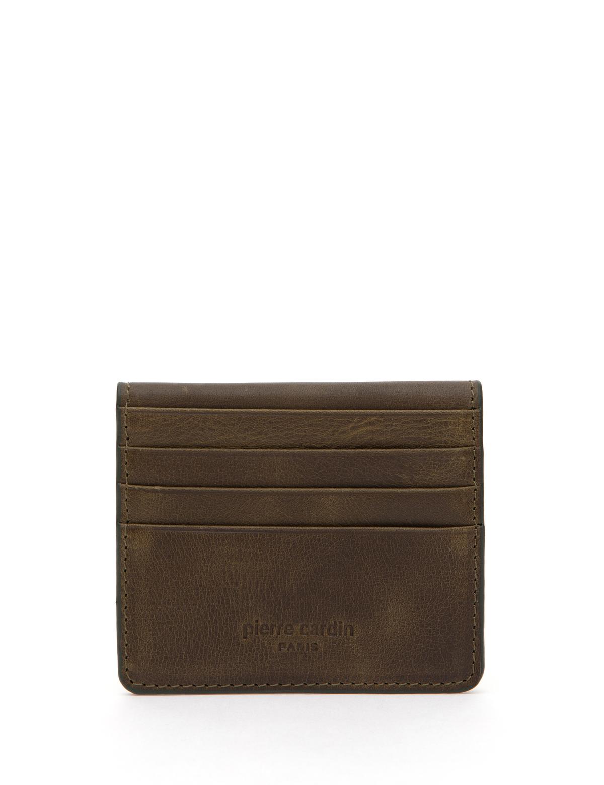 Erkek Haki %100 Deri Cüzdan - 50321924001