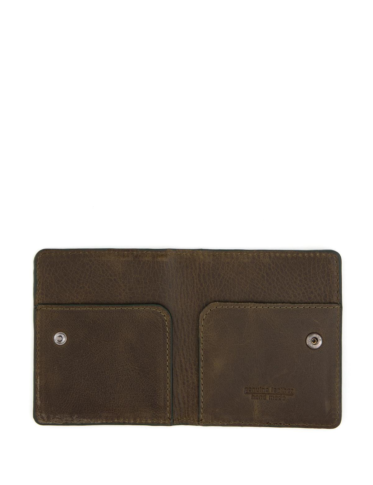 Erkek Haki %100 Deri Cüzdan - 50321924001