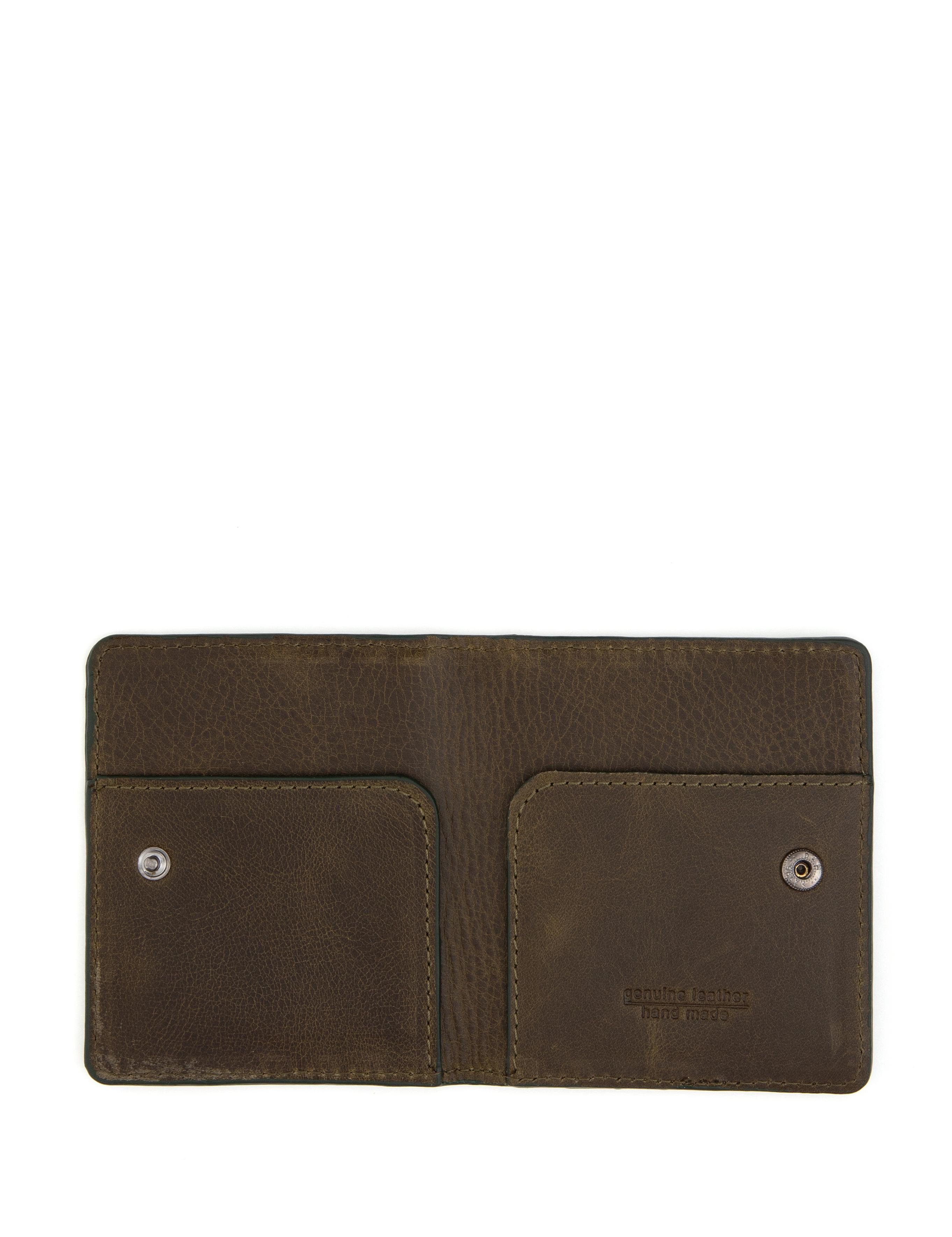 Erkek Haki %100 Deri Cüzdan