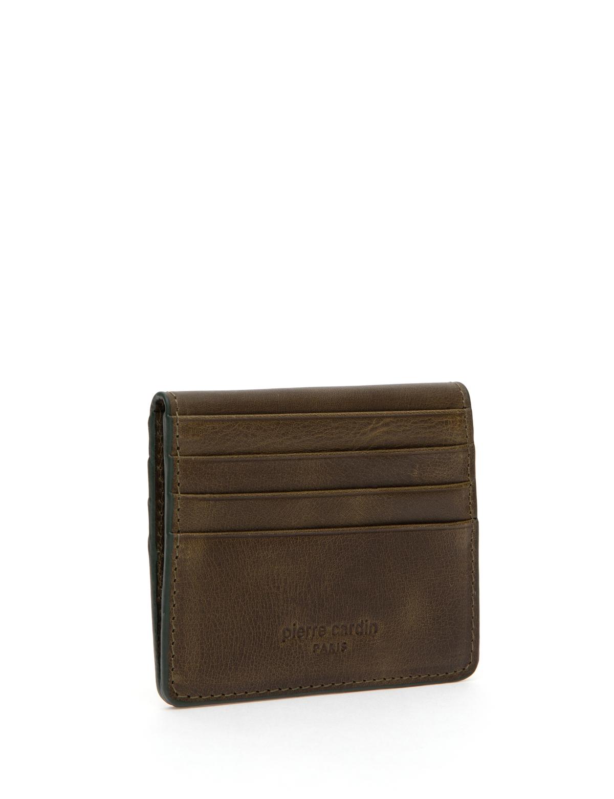 Erkek Haki %100 Deri Cüzdan - 50321924001