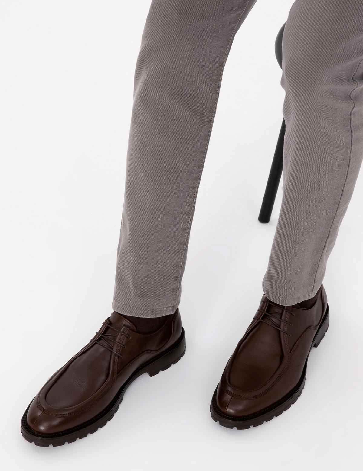 Kahverengi %100 Deri Casual Ayakkabı - 50319294004