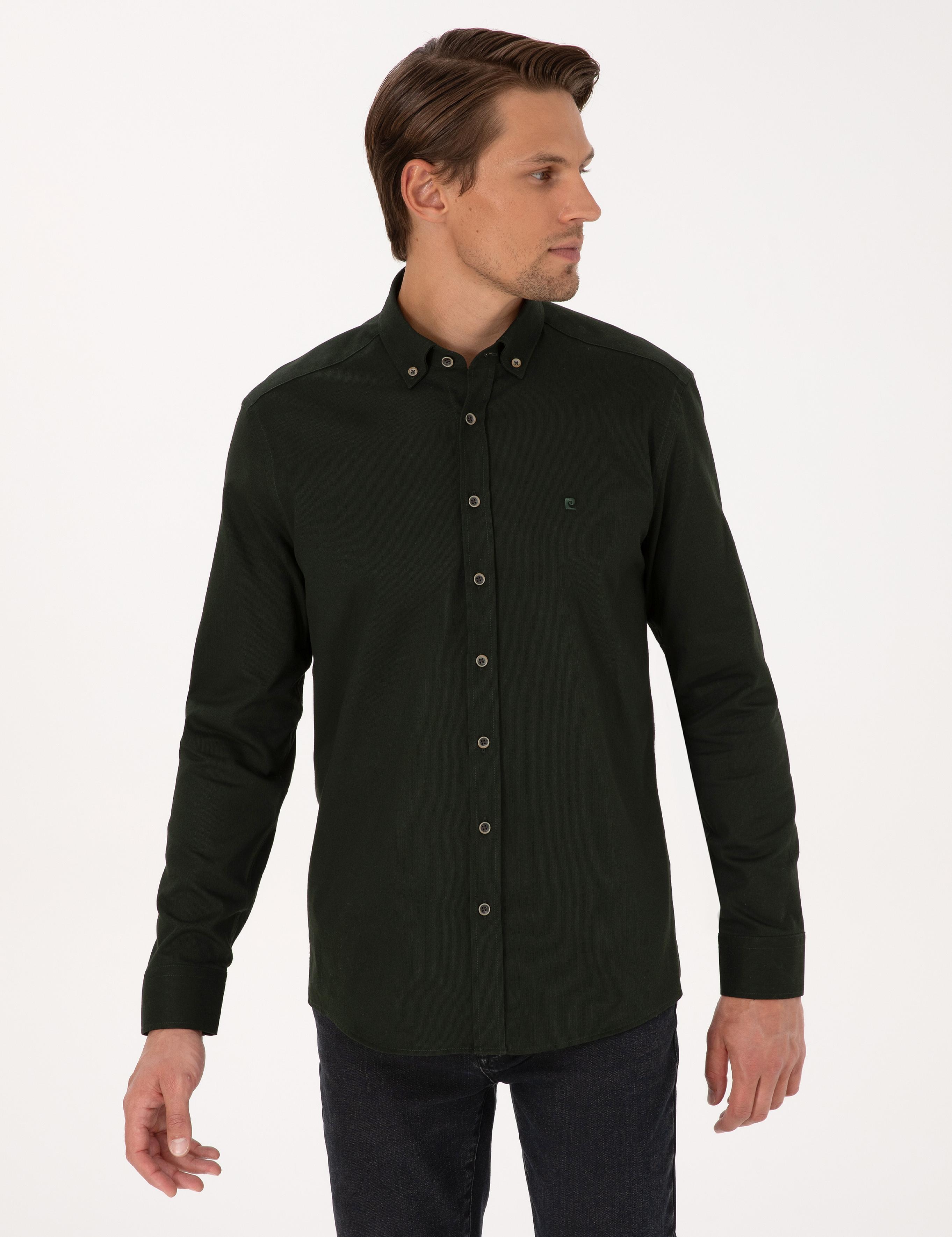 Haki Regular Fit Uzun Kollu Gömlek