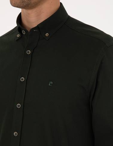 Haki Regular Fit Uzun Kollu Gömlek