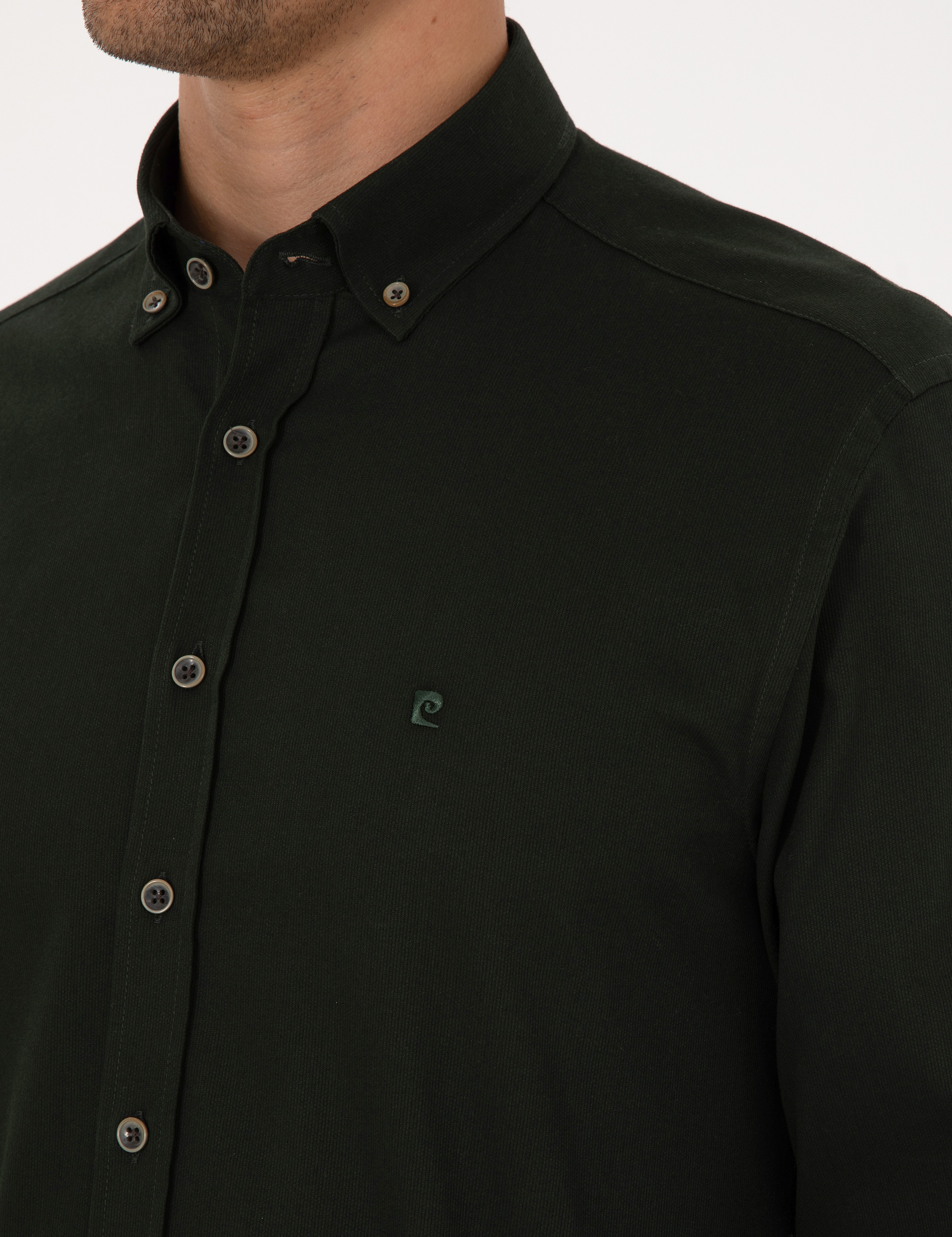 Haki Regular Fit Uzun Kollu Gömlek - Image 7