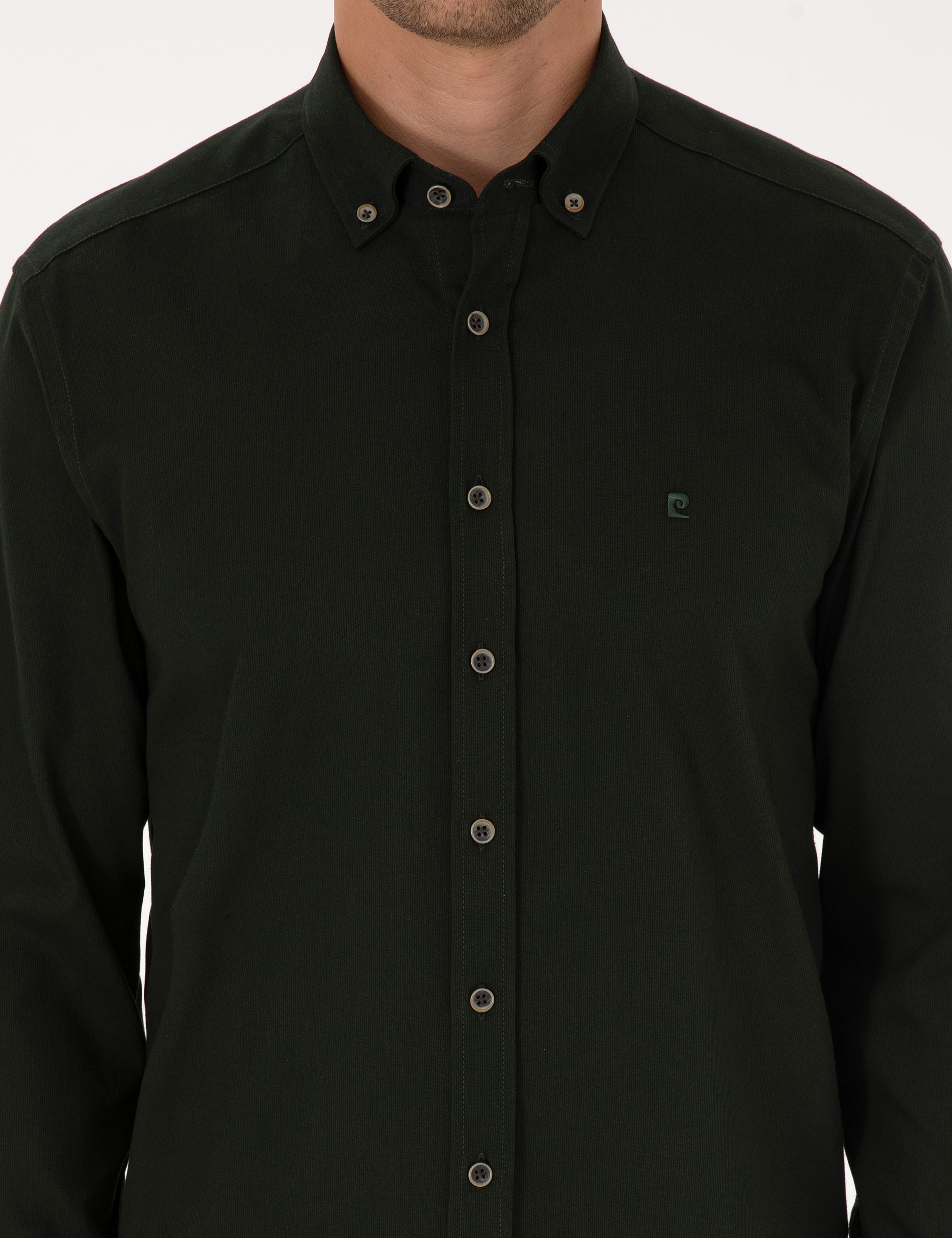 Haki Regular Fit Uzun Kollu Gömlek - Image 6