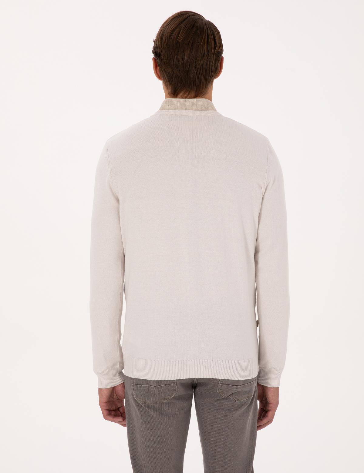 Taş Slim Fit V Yaka Basic Triko Kazak - 50314190051