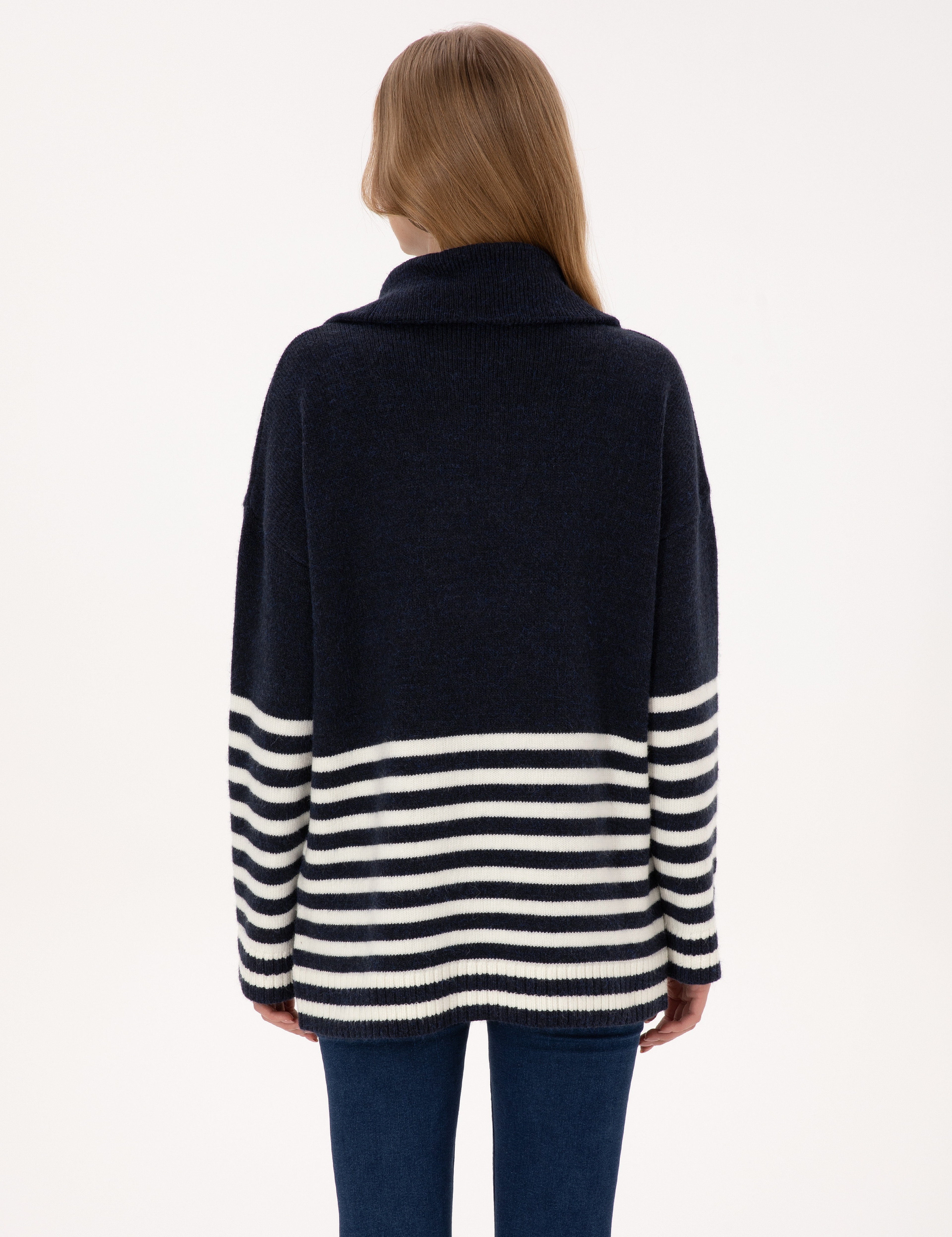 Lacivert Comfort Fit Kazak - Image 5