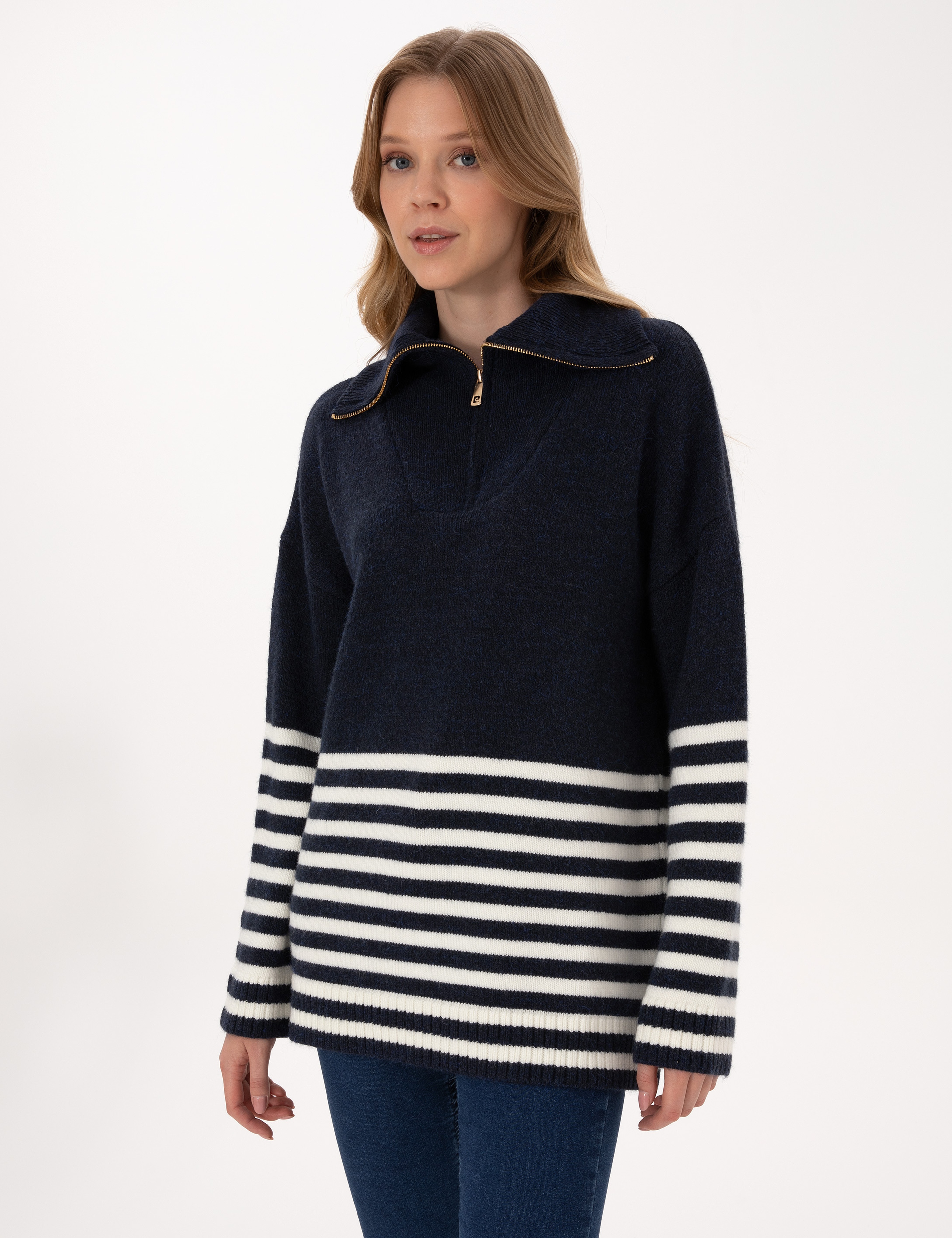 Lacivert Comfort Fit Kazak - Image 1