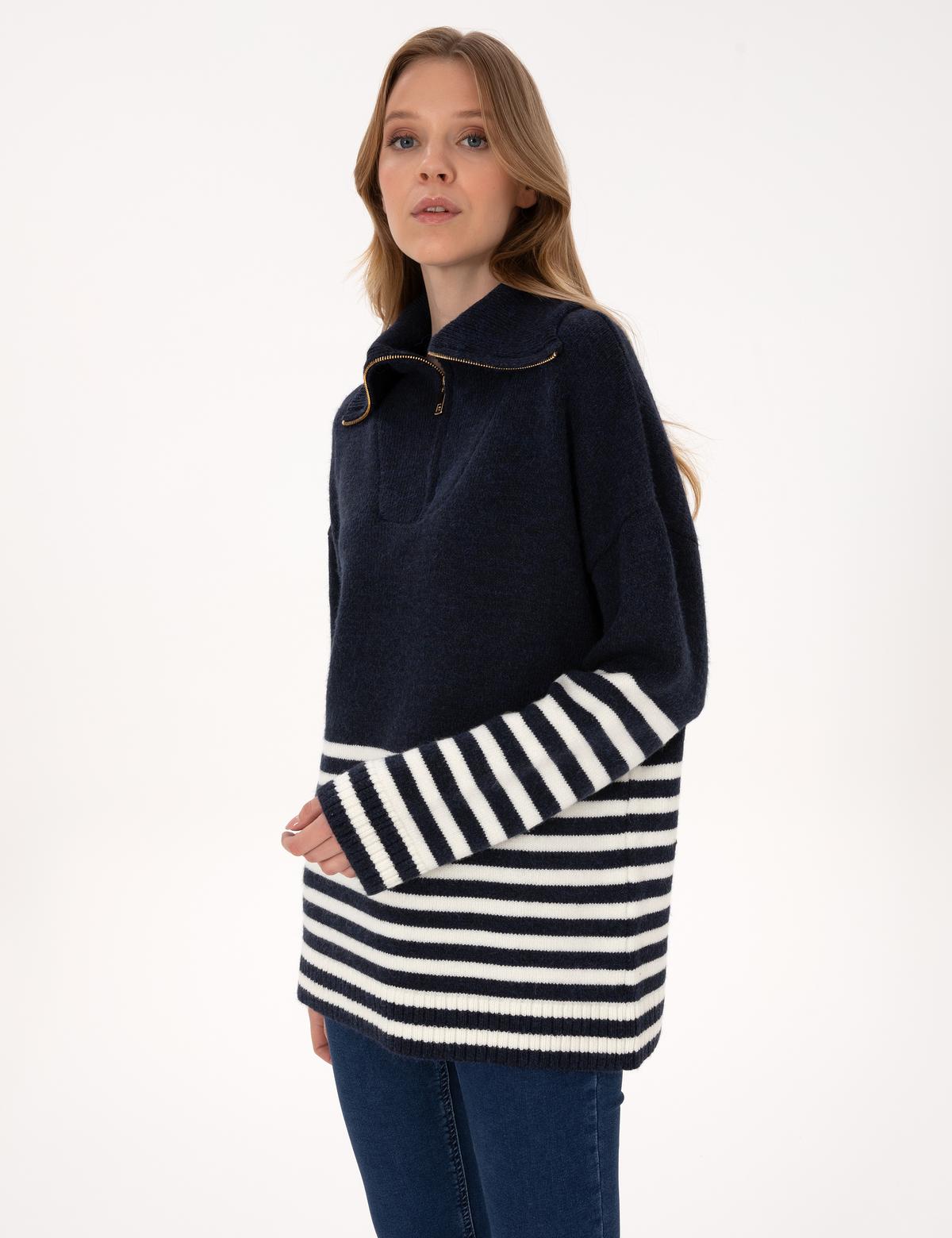 Lacivert Comfort Fit Kazak - 50317227003