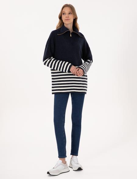 Lacivert Comfort Fit Kazak - 50317227003