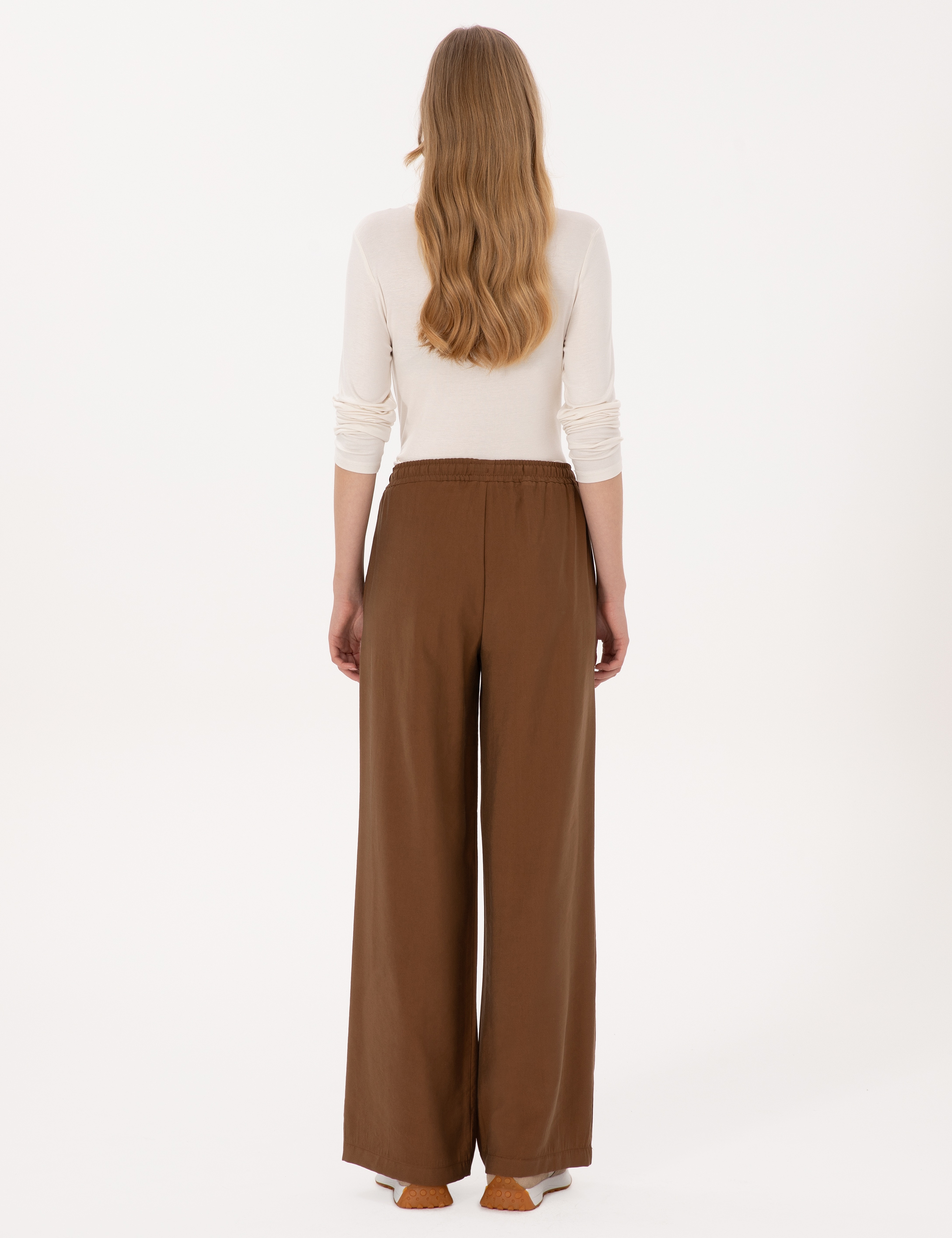 Kahverengi Loose Fit Kanvas Pantolon