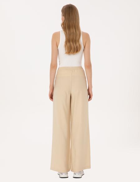 Bej Loose Fit Kanvas Pantolon - 50318198002